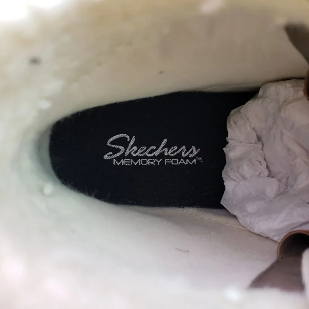 NEW Skechers Jagged Pond Womens Size 5 Black Taupe Waterproof Duck Boots 167286